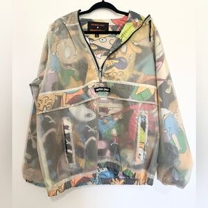 Members Only x Nickelodeon Popover Half Zip Jacket Men’s large / Hey Arnold